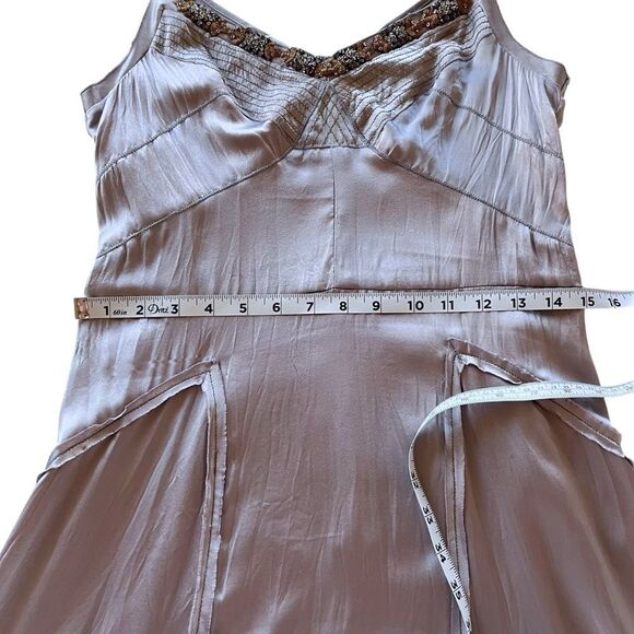 Tree 100% Silk Beaded Slip Dress - Picture 10 of 11
